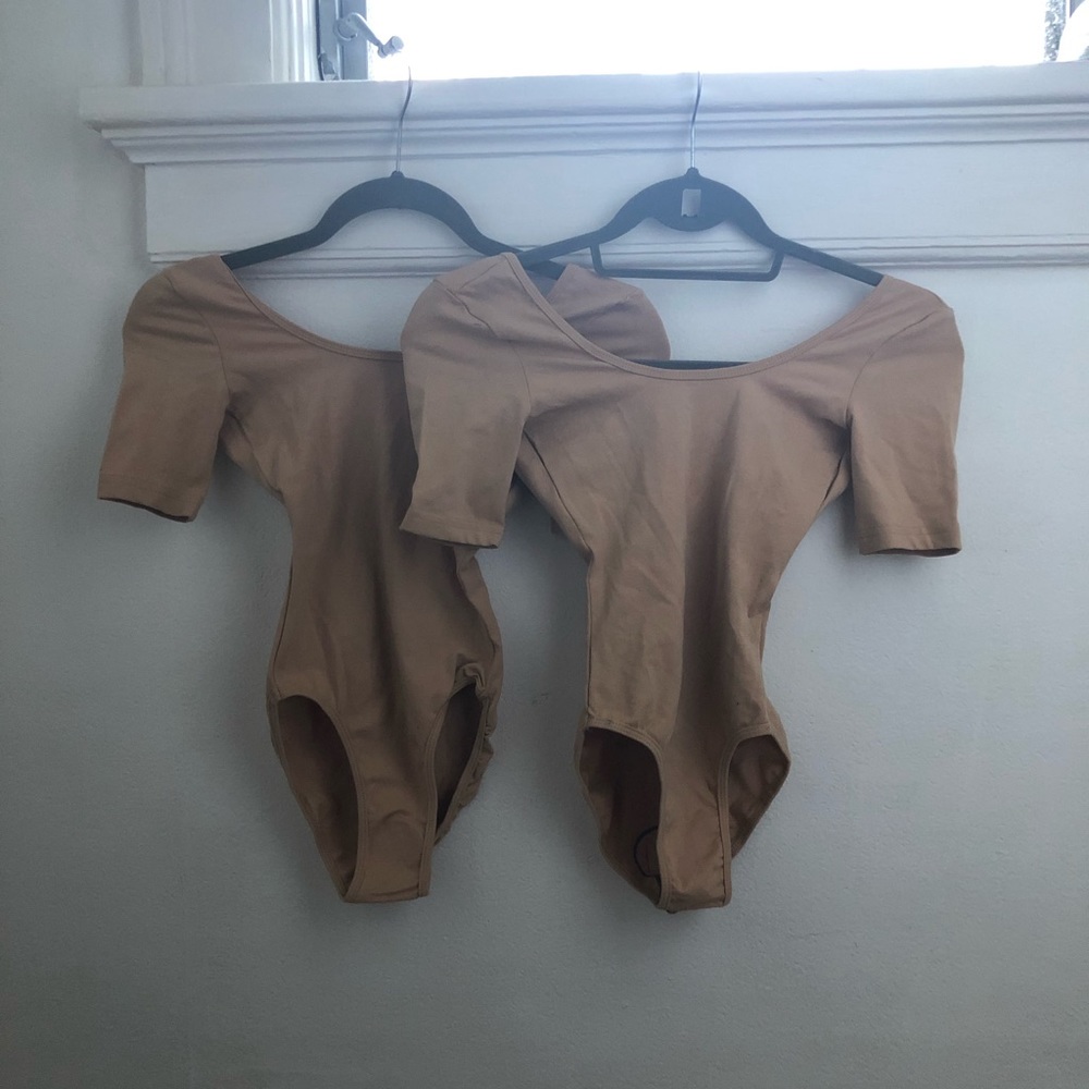 2 AMERICAN APPAREL NUDE LEOTARDS 🌾🍂